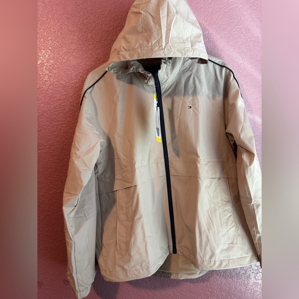 Tommy Hilfiger Light Beige Hooded Windbreaker